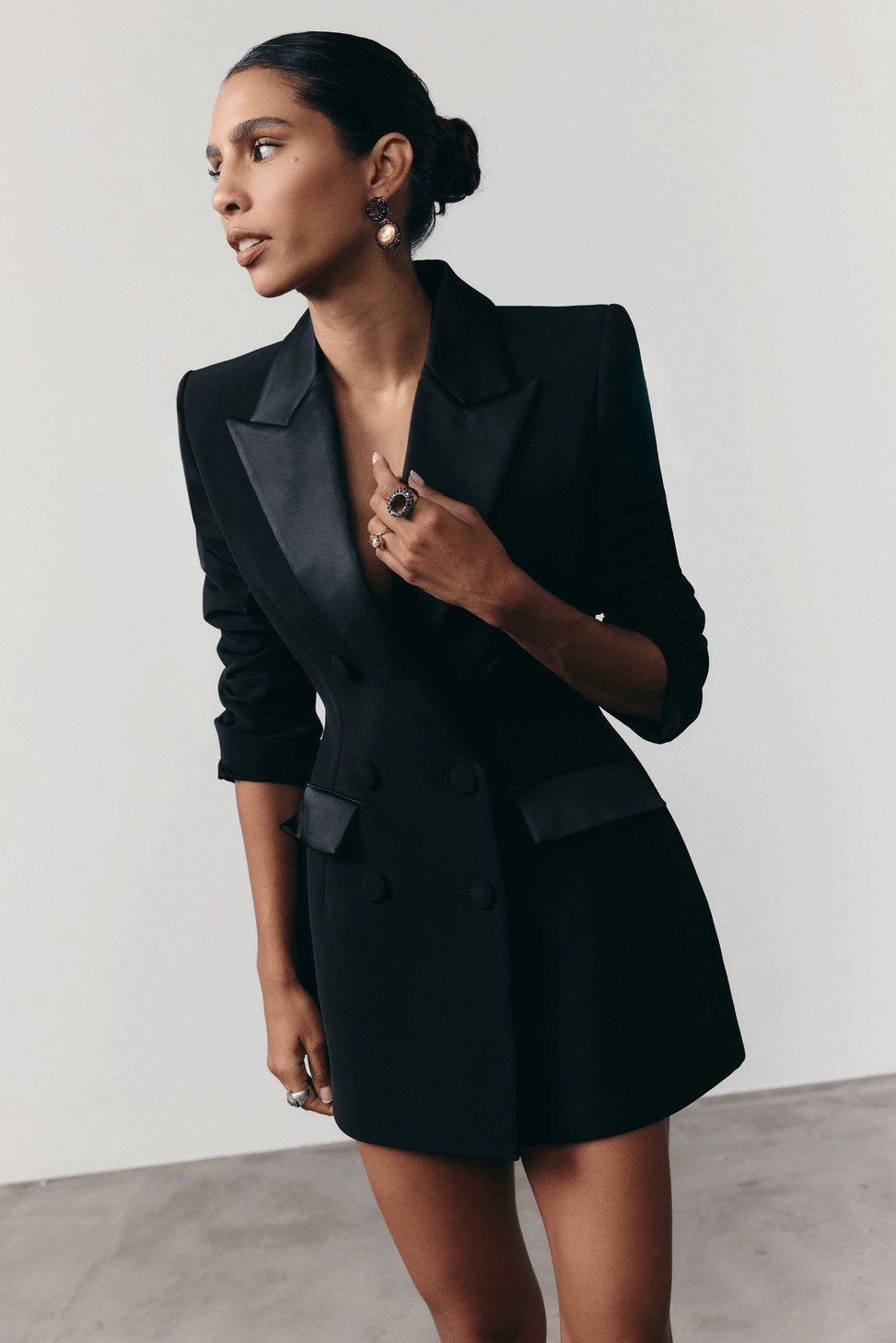 Nadine Merabi Monica Black Blazer Dress