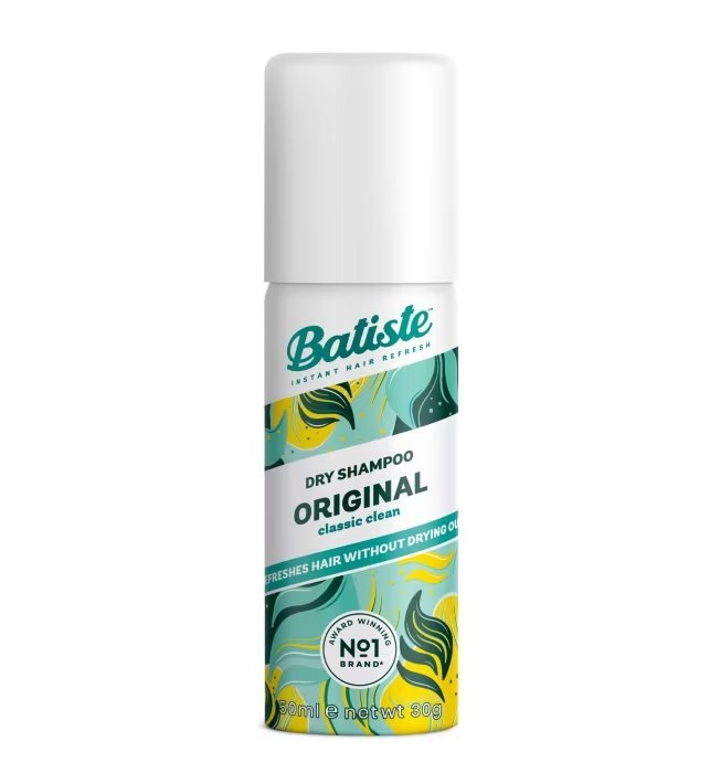 Batiste Original dry shampoo with a white cap and a floral pattern