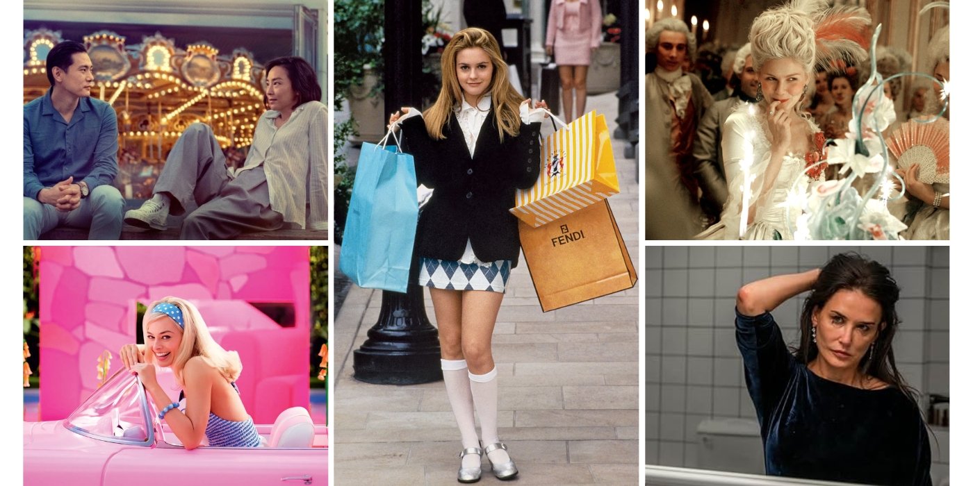 Past Lives, Barbie, Clueless, Marie Antoinette, and The Substance are all movies directed by women.