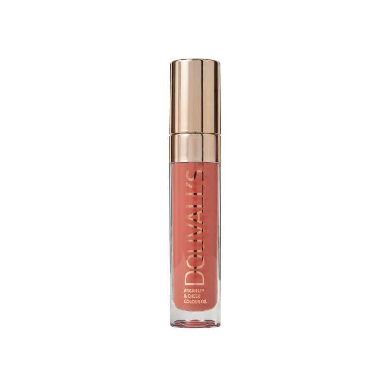 Douvall's Argan Lip & Cheek Colour Oil in a clear tube with a gold cap