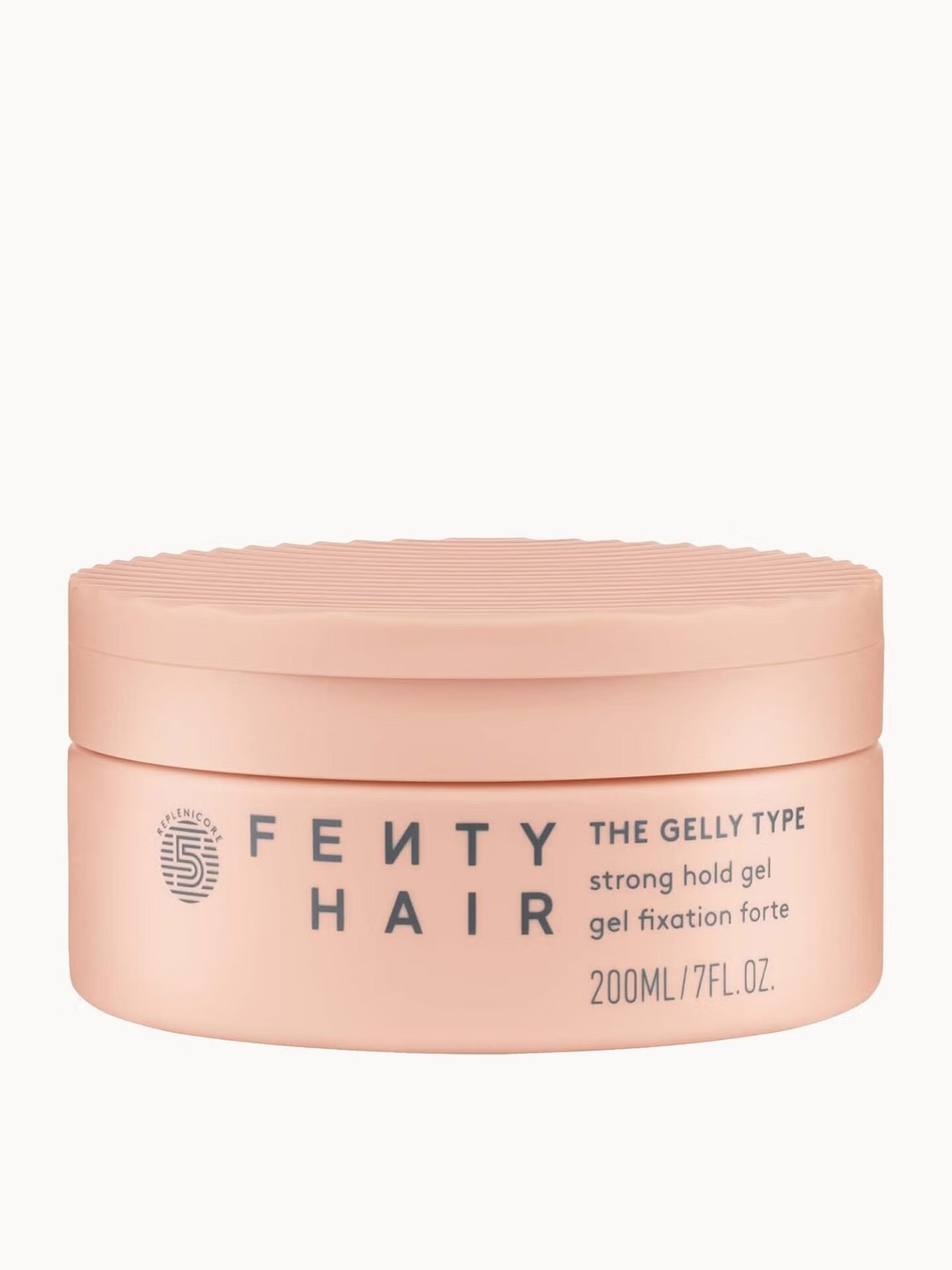 A jar of Fenty Hair The Gelly Type Strong Hold Gel 200ml/7fl.oz